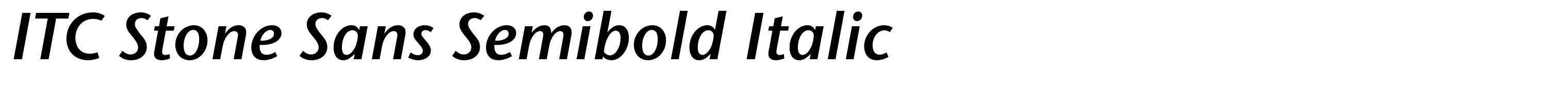 ITC Stone Sans Semibold Italic